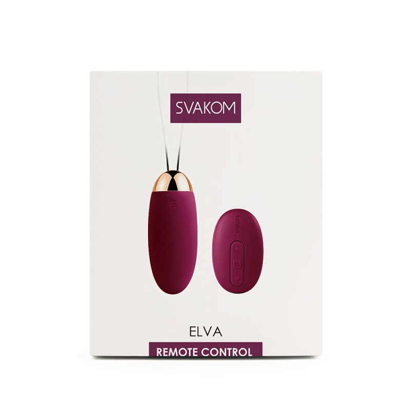 Віброяйце з пультом керування Svakom Elva Violet – 5 режимів роботи,а 5 рівнів інтенсивності, на батарейках
