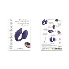 Віброяйце з вакуумною кліторальною стимуляцією – Love To Love Wonderlover MIDNIGHT INDIGO