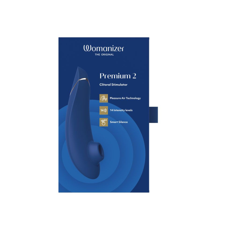 Womanizer Premium 2 Blueberry – Вакуумный клиторальный стимулятор с функциями Autopilot, Smart Silence
