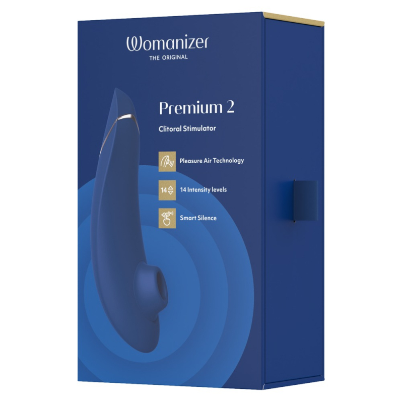 Womanizer Premium 2 Blueberry – Вакуумный клиторальный стимулятор с функциями Autopilot, Smart Silence