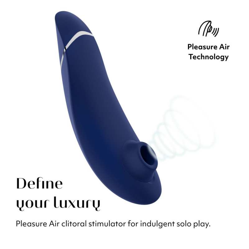 Womanizer Premium 2 Blueberry – Вакуумный клиторальный стимулятор с функциями Autopilot, Smart Silence