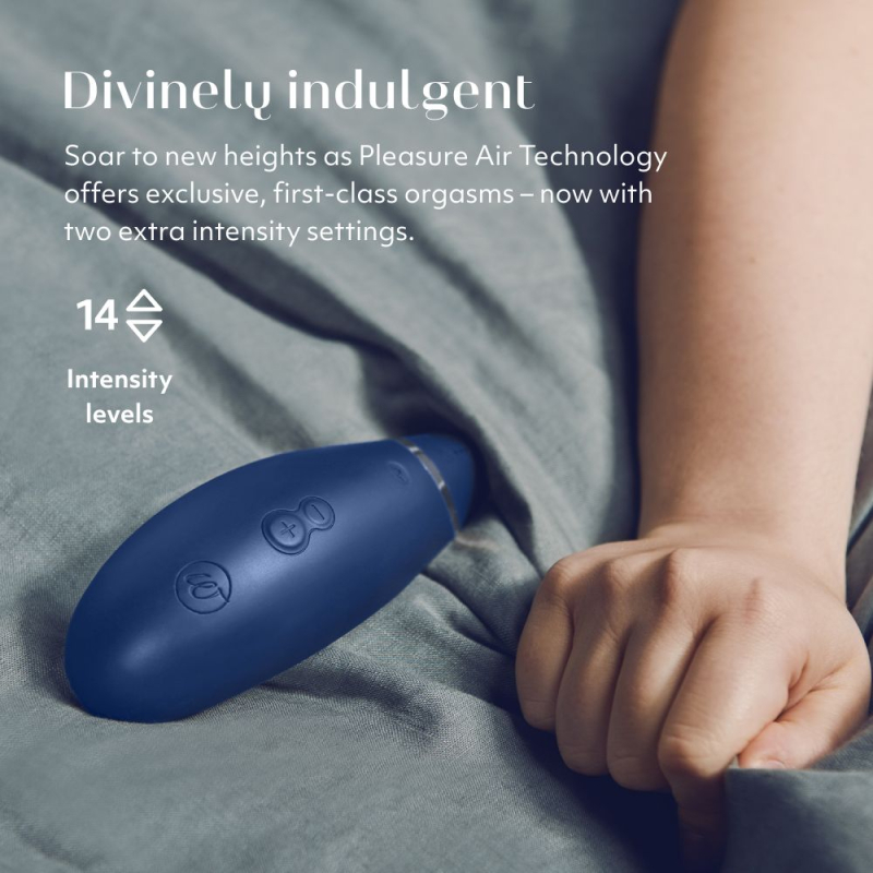 Womanizer Premium 2 Blueberry – Вакуумный клиторальный стимулятор с функциями Autopilot, Smart Silence