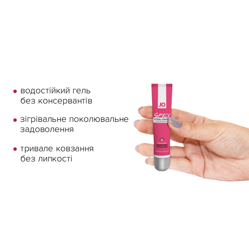 Возбуждающий гель для клитора JO SPICY WARMING (10 мл), согревающий