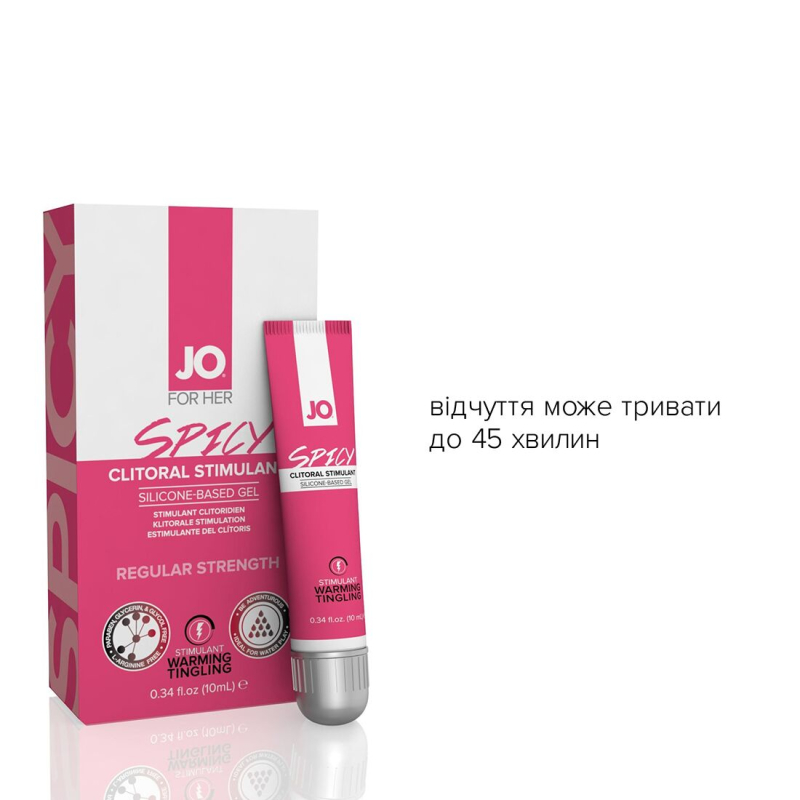 Возбуждающий гель для клитора JO SPICY WARMING (10 мл), согревающий