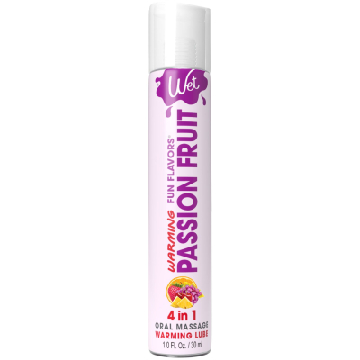 Согревающая смазка на водной основе Wet Warming Passion Fruit 4 in 1, без сахара (30 мл)
