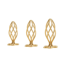 Анальная пробка LOCKINK SEVANDA Hollow Spiral Golden Metal Anal Plug - M size