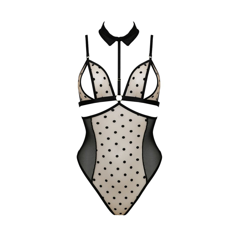 Боді Passion DOMINICA BODY S/M, кремовий