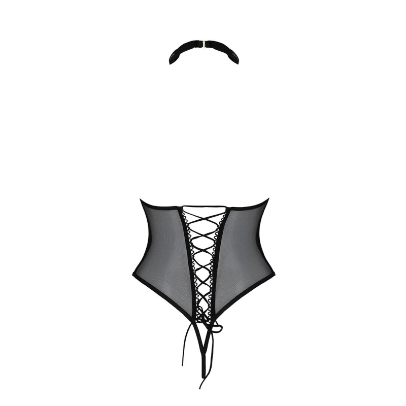 Боді Passion DOMINICA BODY S/M, кремовий