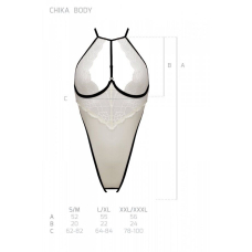Боді з доступом Passion CHIKA BODY S/M, кремовий
