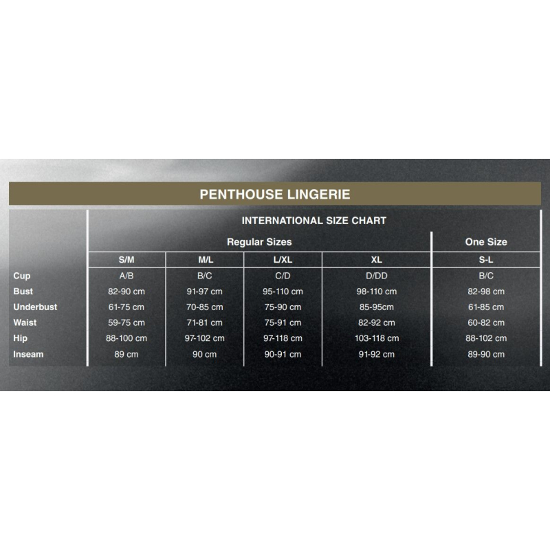 Бодістокінг на одне плече Penthouse – Fancy Dope Чорний S/L
