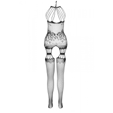 Бодістокінг з безліччю бретелей Passion BS095 One Size, Білий, імітація пояса та панчіх, з доступом