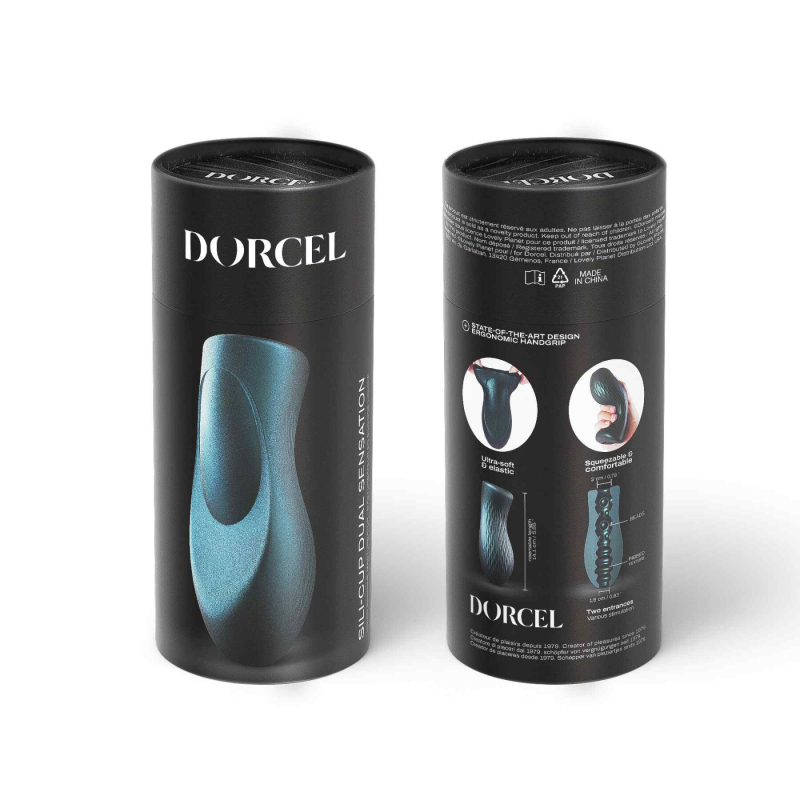 Чоловічий мастурбатор наскрізний з двома входами Dorcel Sili-Cup Dual Sensation