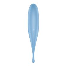 Двосторонній кліторальний вібратор з вакуумною стимуляцією – Satisfyer Twirling Pro Blue – 2в1, водозахист