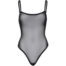 Еротичне боді Leg Avenue Cami bodysuit with thong Чорний S/M, на бретелях