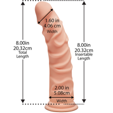 Фалоімітатор Doc Johnson The D – Ragin D Without Balls (ULTRASKYN), довжина 20.3 см, діам. 5.1 см