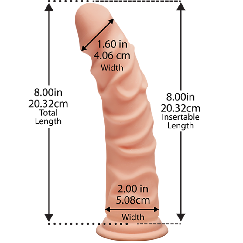 Фалоімітатор Doc Johnson The D – Ragin D Without Balls (ULTRASKYN), довжина 20.3 см, діам. 5.1 см