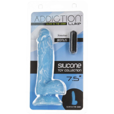 Фаллоимитатор, который светится в темноте ADDICTION Luke, длина 19 см, силикон
