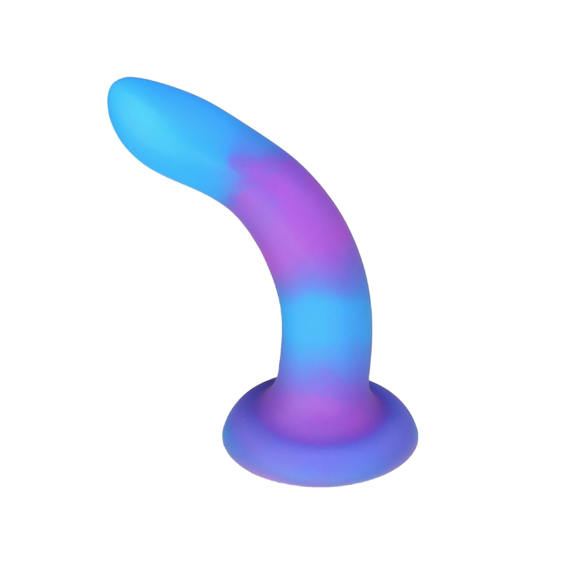 Фаллоимитатор ADDICTION Rave Glow in the Dark Dildo Blue Purple, светится в темноте, длина 20.3 см