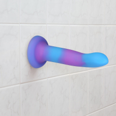 Фаллоимитатор ADDICTION Rave Glow in the Dark Dildo Blue Purple, светится в темноте, длина 20.3 см