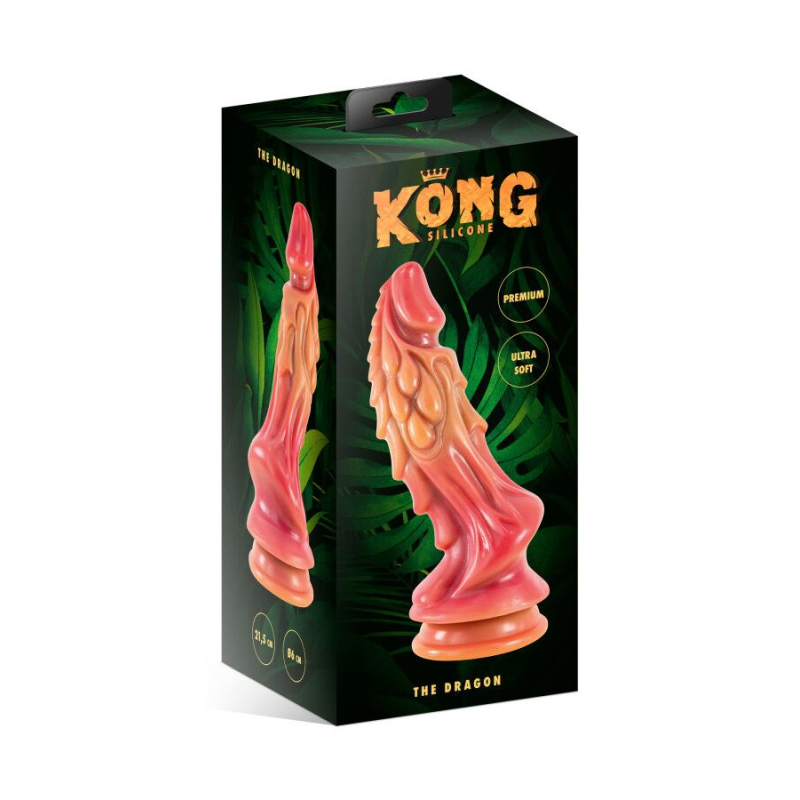 Фентезійний фалоімітатор Kong Silicone The Dragon, довжина 21.5 см