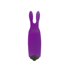 Фіолетова віброкуля Adrien Lastic Pocket Vibe Rabbit Purple зі стимулювальними вушками, 10 режимів вібрацій