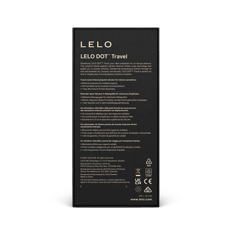 Кліторальний вібратор LELO DOT Travel, фіолетового кольору
