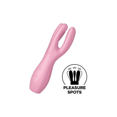 Кліторальний вібратор з трьома пальчиками – Satisfyer Threesome 3 Pink – 12 різноманітних режимів вібрації