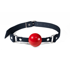 Силиконовый кляп Feral Feelings Silicon Ball Gag Black/Red, черный ремешок, красный шарик