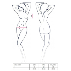 Комплект белья Passion GIANA BIKINI L/XL, черный, полупрозрачный лиф и трусики с бантиками