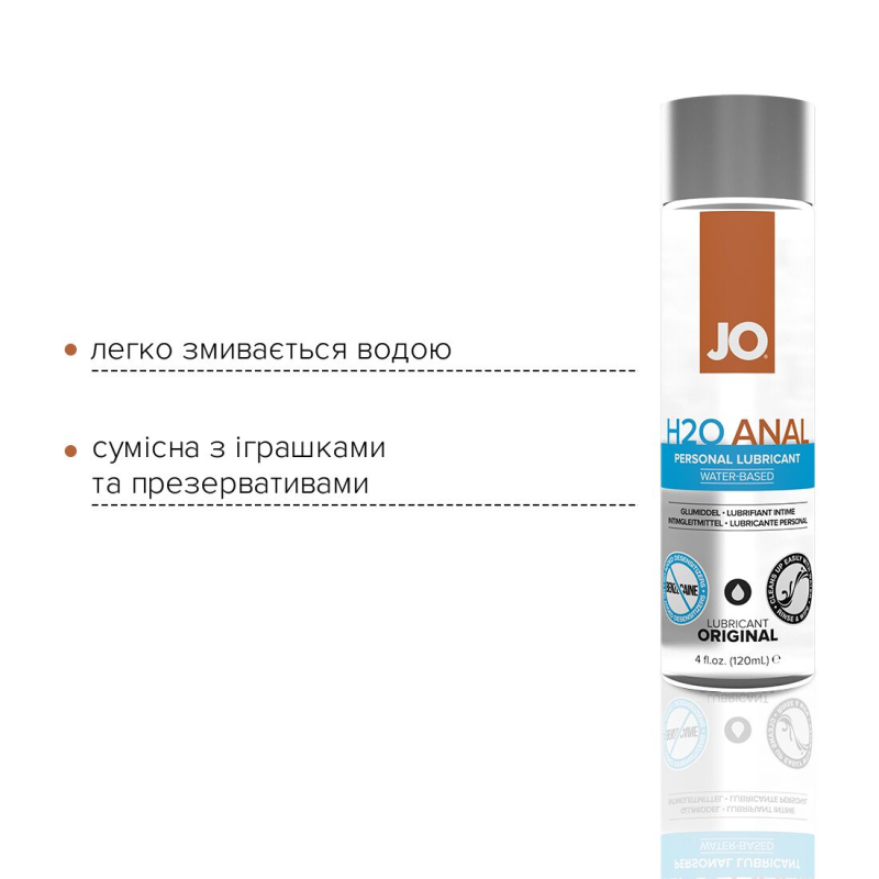 Комплект JO GWP – ANAL H2O Lubricant 120 мл + Misting Toy Cleaner 120 мл