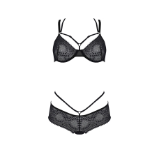 Комплект Passion DROSERA BIKINI Чорний, S/M, бюстгальтер і трусики–кюлоти