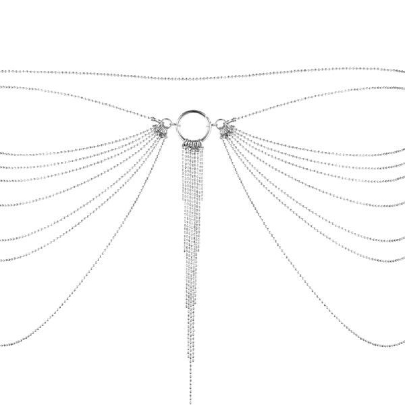 Ланцюжок трусики або ліф Bijoux Indiscrets Magnifique Waist Chain – silver, прикраса на тіло