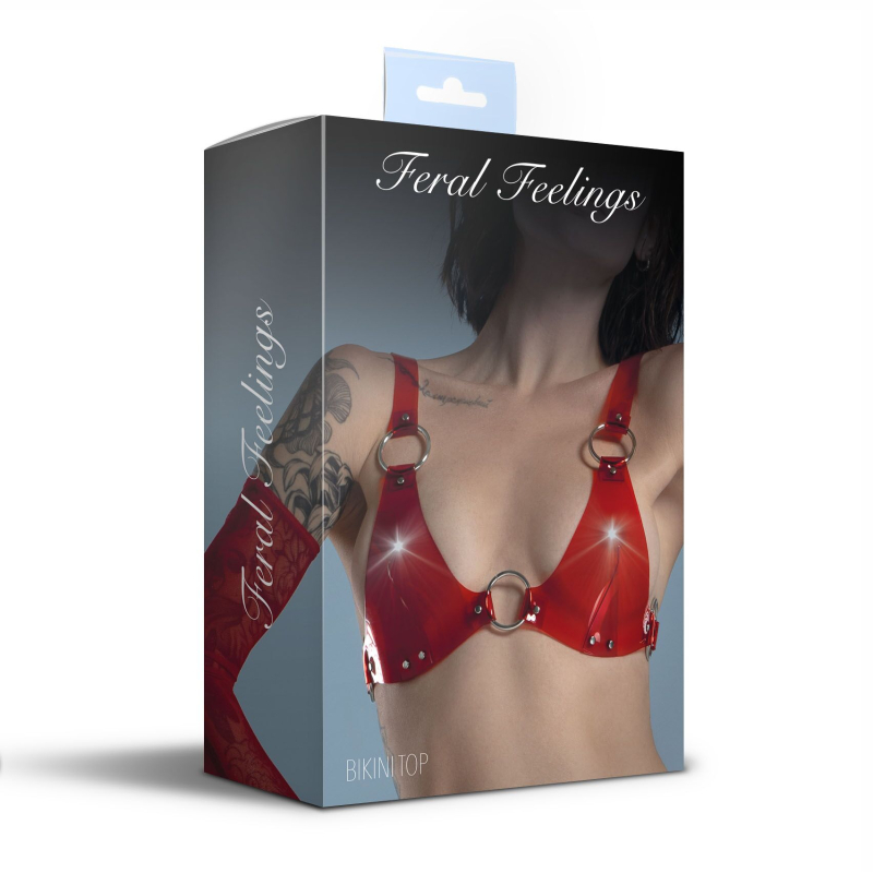 Ліф класичний Feral Feelings – Bikini Top Червоний Trasparent