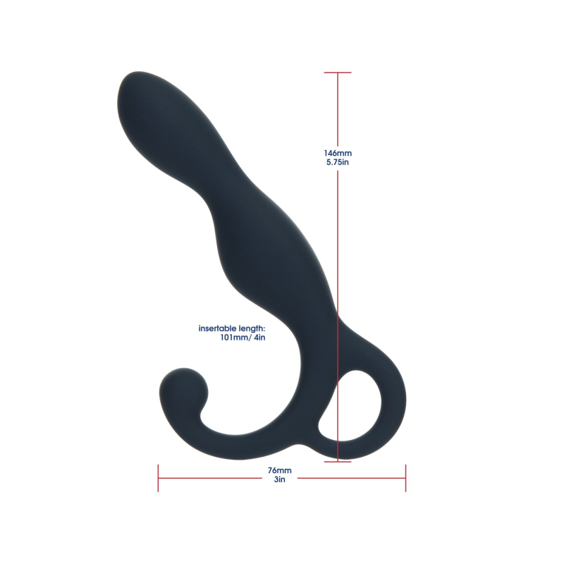 Массажер простаты Lux Active LX1 Anal Trainer 5.75″, Dark Blue, виброкуля в комплекте