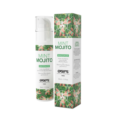 Масажна олія EXSENS Mojito 50мл розігрівальна, без цукру, без парабенів, їстівна