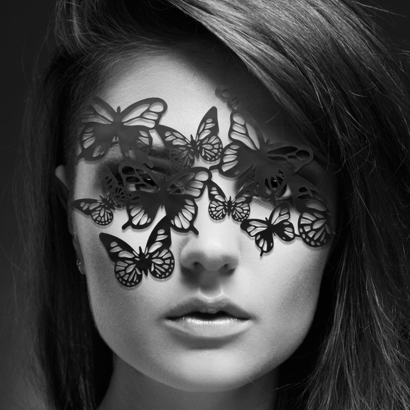 Маска на обличчя Bijoux Indiscrets – Sybille Mask, вінілова, клейове кріплення, без зав'язок