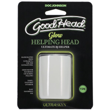 Чоловічий мастурбатор Doc Johnson GoodHead Glow Helping Head – наскрізний, світиться в темряві
