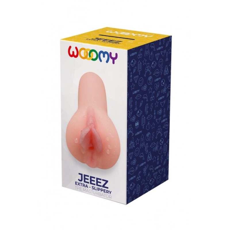 Мастурбатор вагіна Wooomy Jeeez Masturbator Vagina – дуже ковзкий (extra slippery)