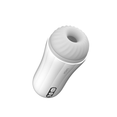 Мастурбатор с вибрацией Svakom Robin White + функция Boost, LED–экран
