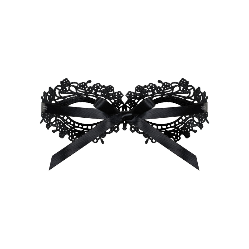 Кружевная маска Obsessive A710 mask, универсальный размер, черная