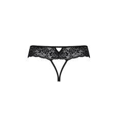 Мереживні стрінги з доступом Passion SENIA THONG L/XL, чорний колір