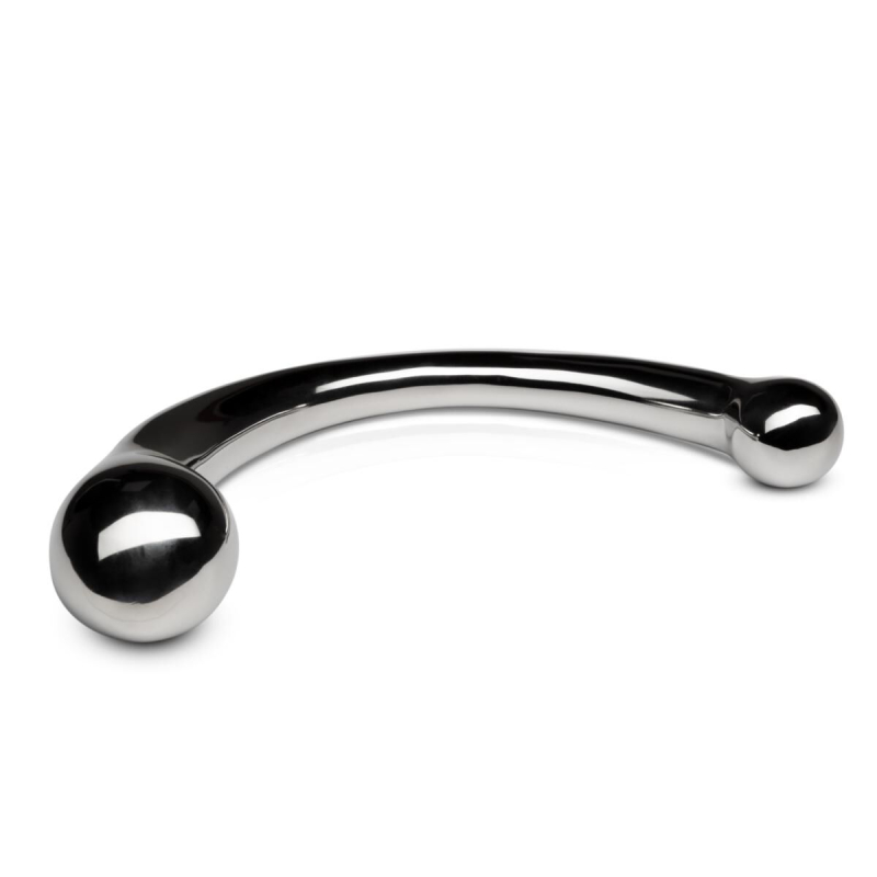 Большой металлический фаллоимитатор Sinner Gear Unbendable The Curvey G-Spot Metal Dildo, длина 27 см