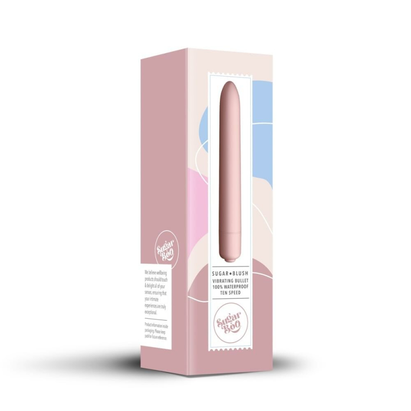 Міні вібратор – SugarBoo Sugar Blush – 10 рівнів інтенсивності, повна водонепроникність, якісний силікон