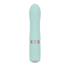 Міні-вібратор з кристалом Сваровські – PILLOW TALK Flirty Teal – гнучка голівка + турбо-кнопка