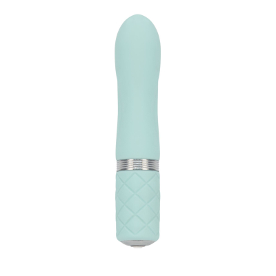Міні-вібратор з кристалом Сваровські – PILLOW TALK Flirty Teal – гнучка голівка + турбо-кнопка