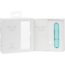 Міні-вібратор з кристалом Сваровські – PILLOW TALK Flirty Teal – гнучка голівка + турбо-кнопка