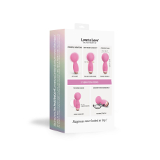 Мини вибромассажер (вибратор микрофон) – Love To Love Itsy Bitsy Pink Passion – гибкая головка, 9 режимов вибрации