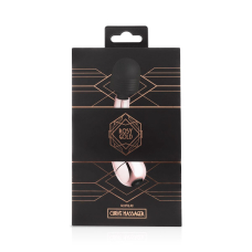 Міні вібромасажер з вигином – Rosy Gold Nouveau Mini Curve – гнучка головка, 10 режимів вібрації, довжина 12 см