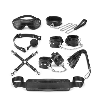 Набор Liebe Seele Temptation Bondage 8pcs Kit, фиксаторы, ошейник с поводком, кляп, флогер, маска