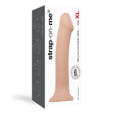 Насадка для страпону Strap-On-Me Dual Density Dildo Flesh XL, диаметр 4.5 см, двуслойная, гибкая